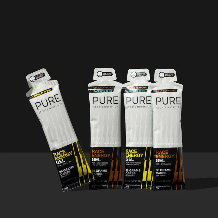 Pure Race Energy Gel - Cola Flavour + Caffeine - 70g (Single)
