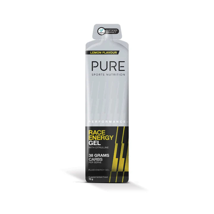 Pure Race Energy Gel - Lemon Flavour - 70g (Single)