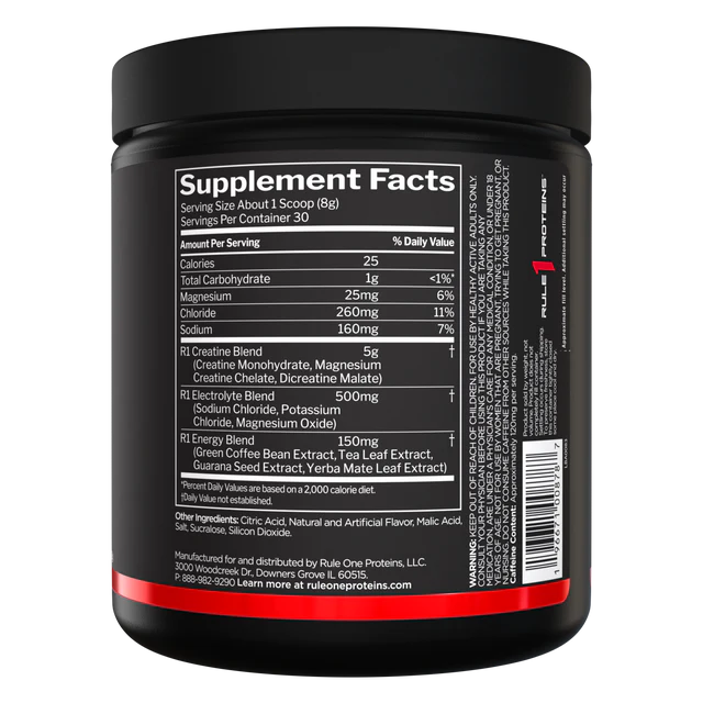 Rule 1 Charged Creatine - Snow Cone - 240g (30 Serves)