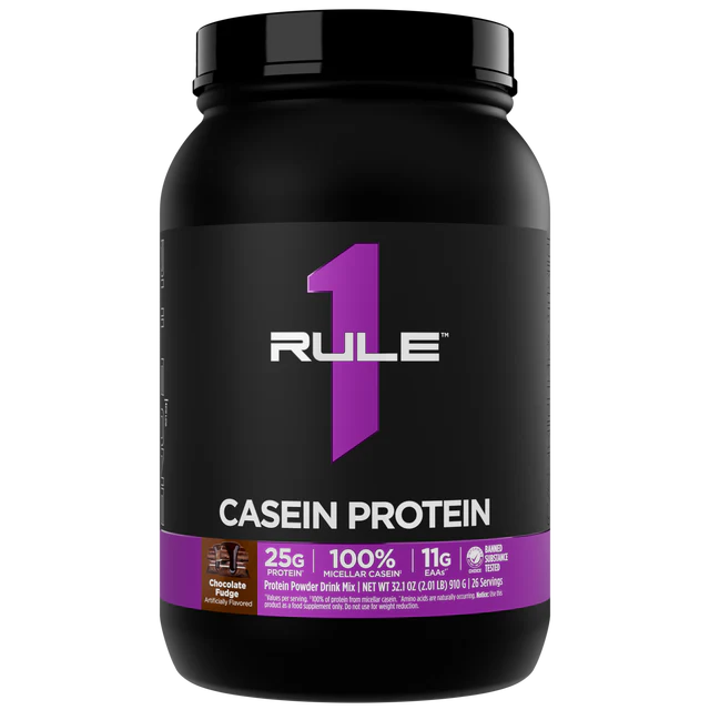 Rule 1 R1 Casein Protein - Chocolate Fudge - 1.96lb (26 Serves)