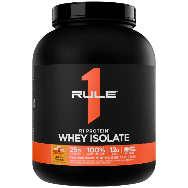 Rule 1 R1 Protein Whey Isolate (WPI) - Salted Caramel - 5lb (76 Serves)