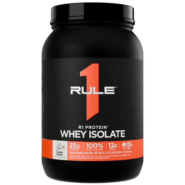 Rule 1 R1 Protein Whey Isolate (WPI) - Vanilla Creme - 2lb (30 Serves)