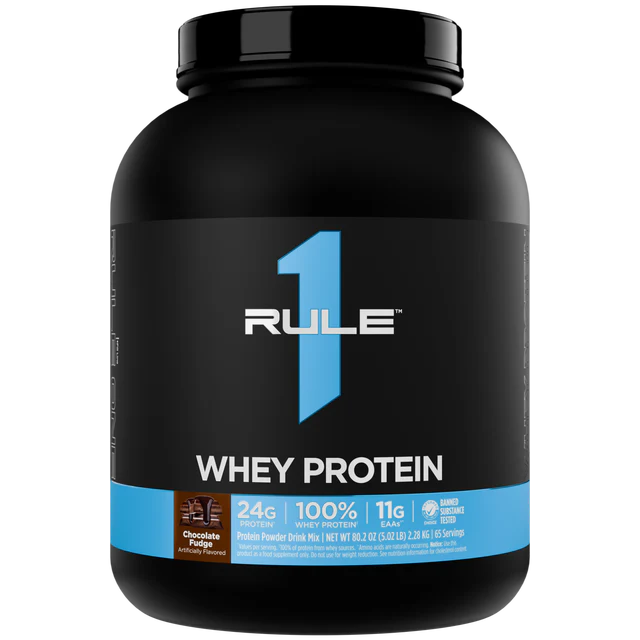 Rule 1 Whey Protein Blend - Chocolate Fudge - 5lb (65 Serves)