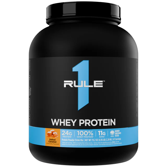 Rule 1 Whey Protein Blend - Salted Caramel - 5lb (67 Serves)