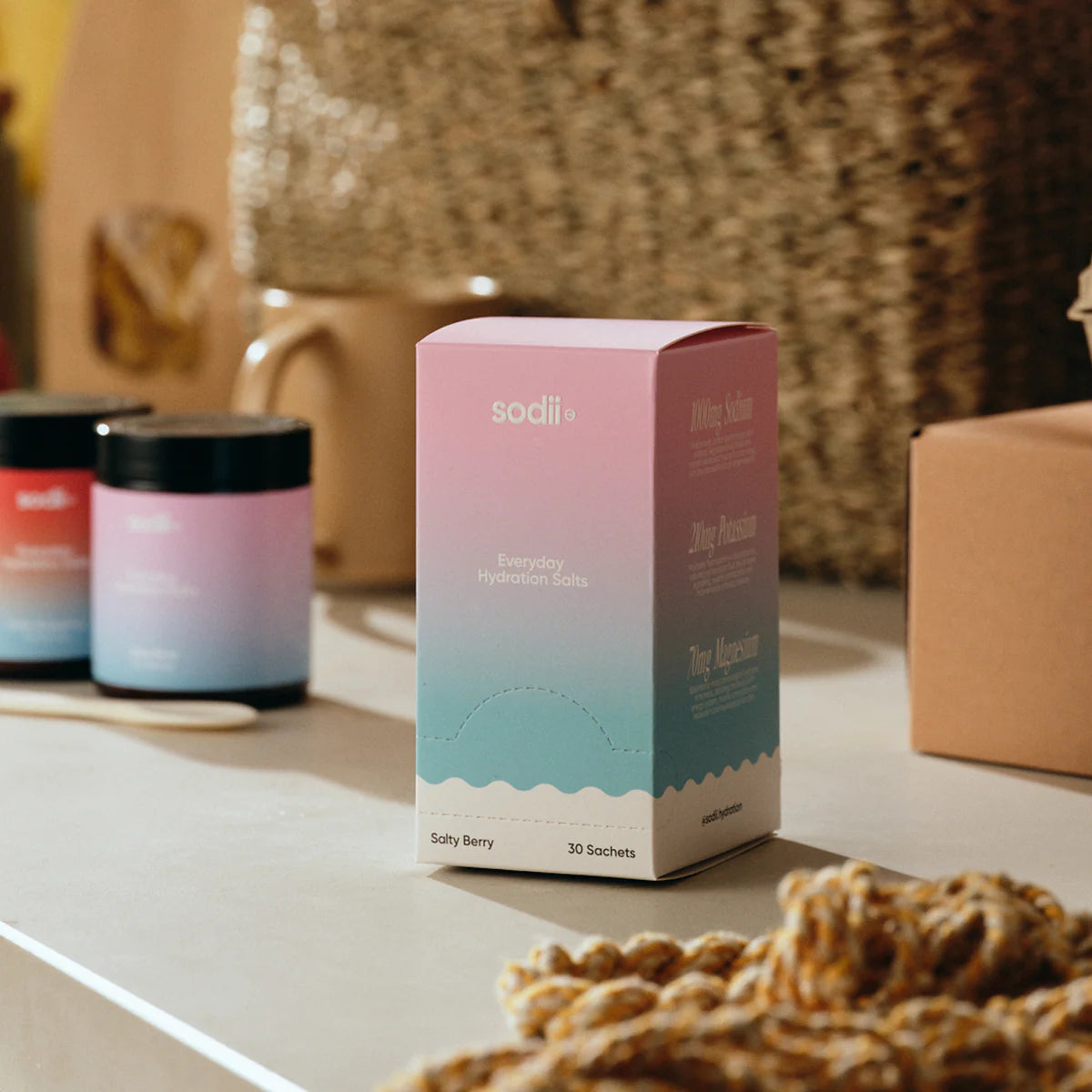 Sodii Everyday Hydration Salts Sachets - Salty Berry - 30 Pack