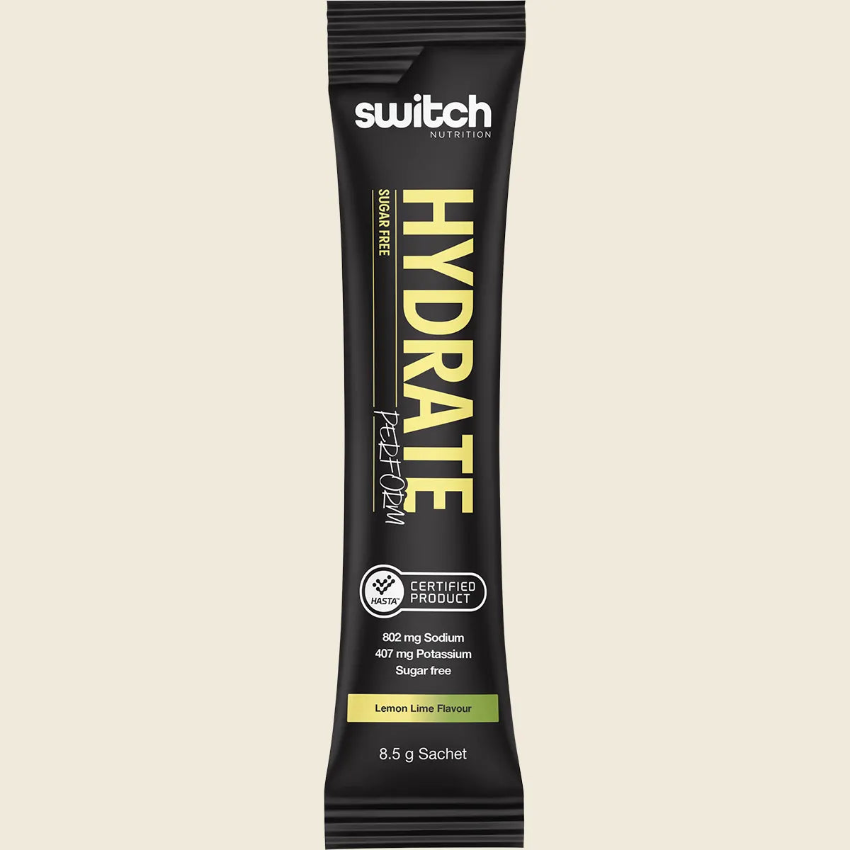 Switch Hydrate Perform Sugar Free Electrolyte Sachets - Lemon Lime Flavour - 170g (20 x 8.5g)