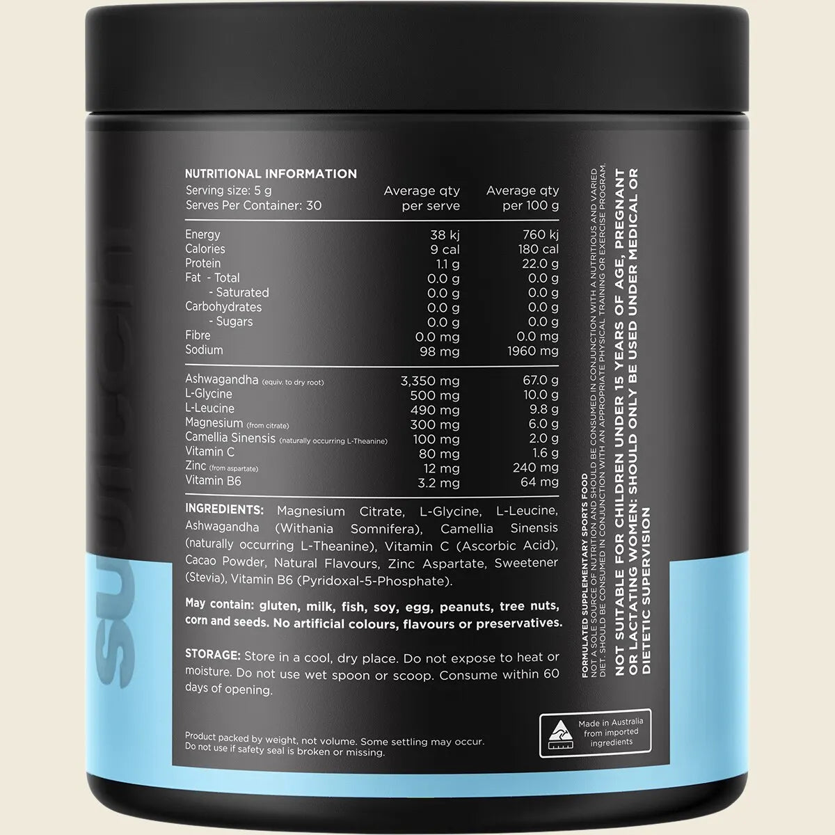 Switch Nutrition Adrenal Tub - 150g (30 Serves) - Chocolate