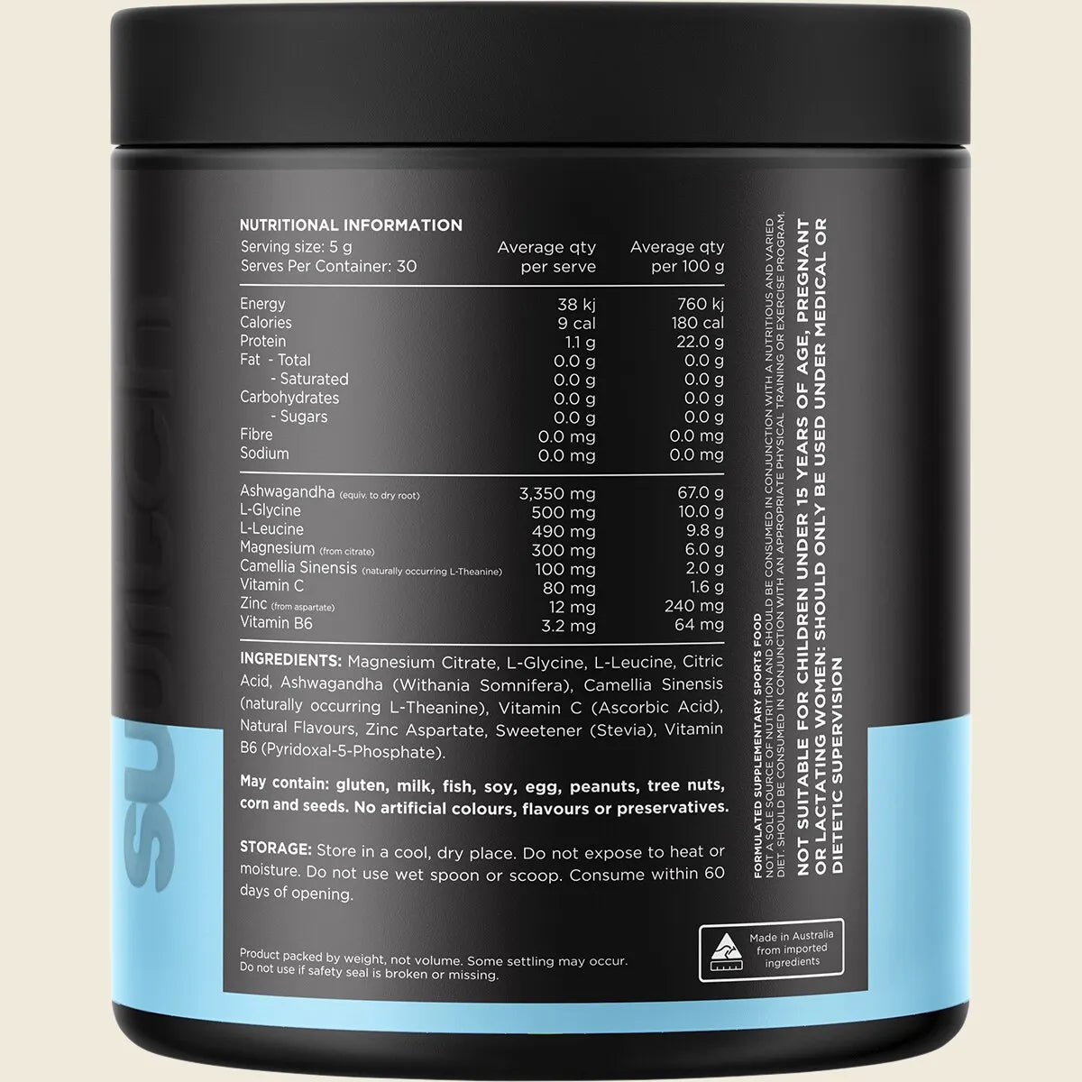 Switch Nutrition Adrenal Tub - 150g (30 Serves) - Strawberry Pineapple