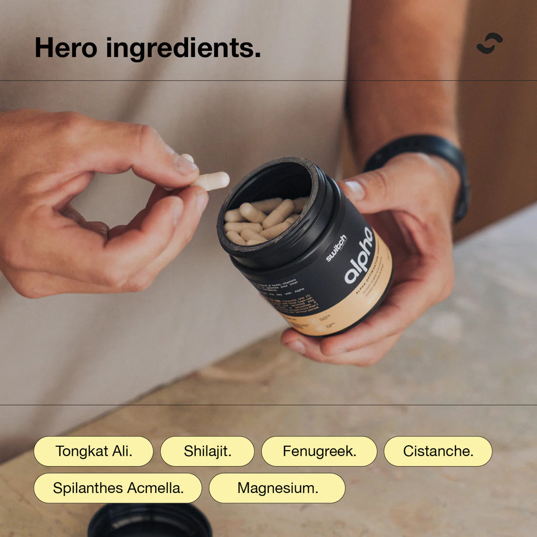 Switch Nutrition Alpha Capsules - 60g (120 Caps)