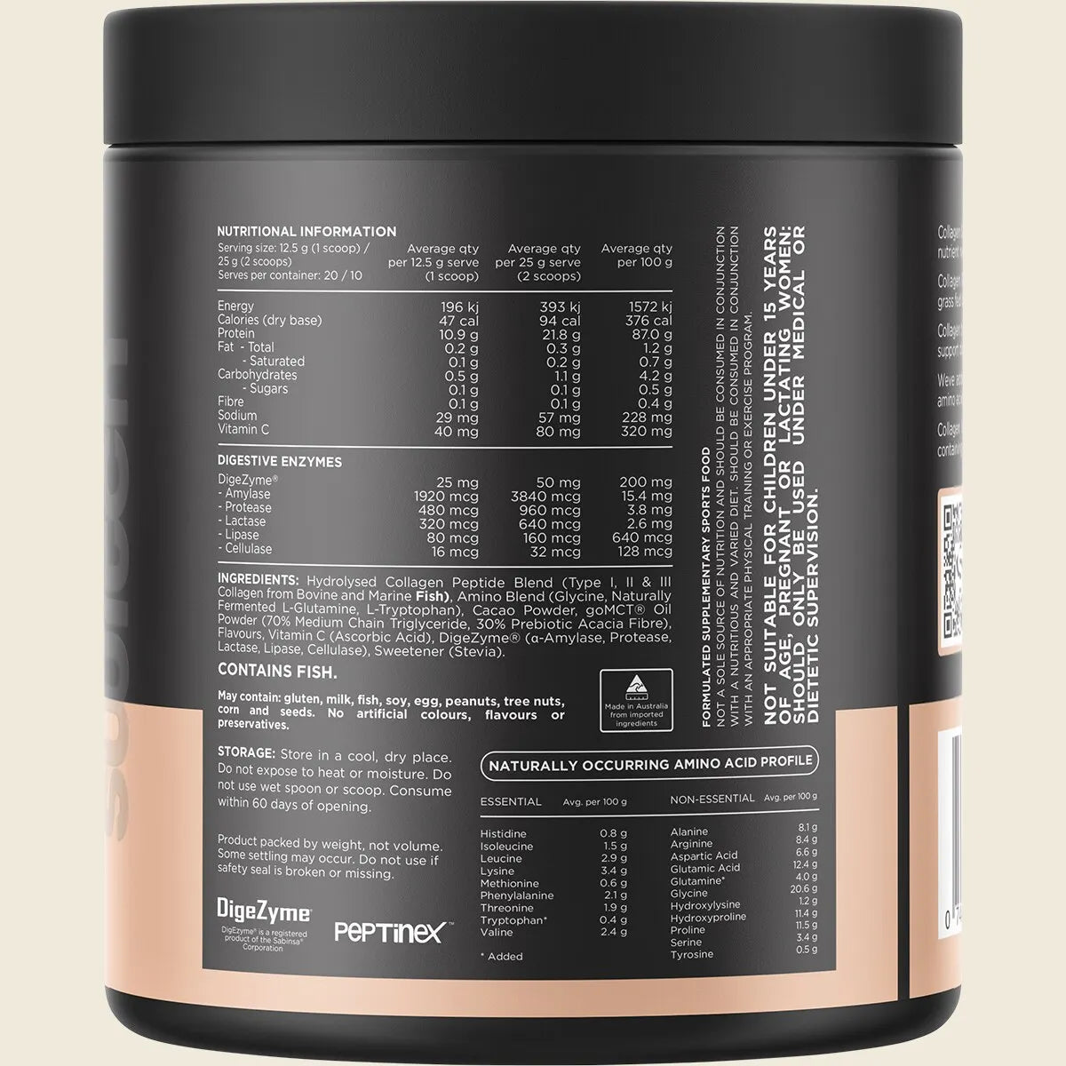 Switch Nutrition Collagen Protein - 250g (20 Serves) - Rich Chocolate