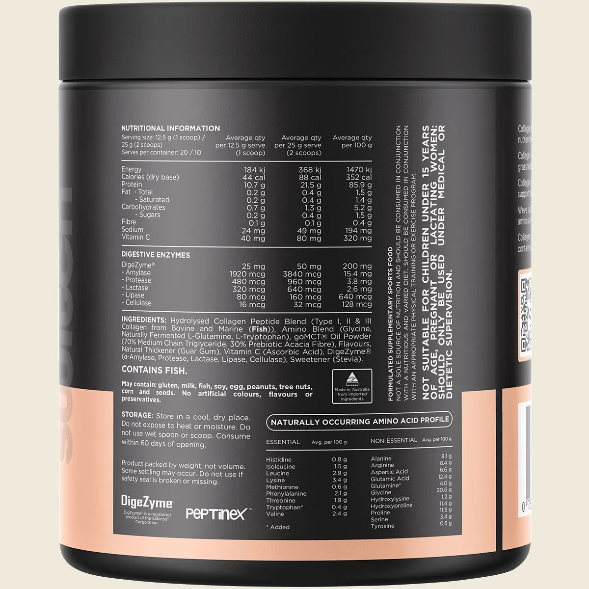 Switch Nutrition Collagen Protein - 250g (20 Serves) - Vanilla Crème