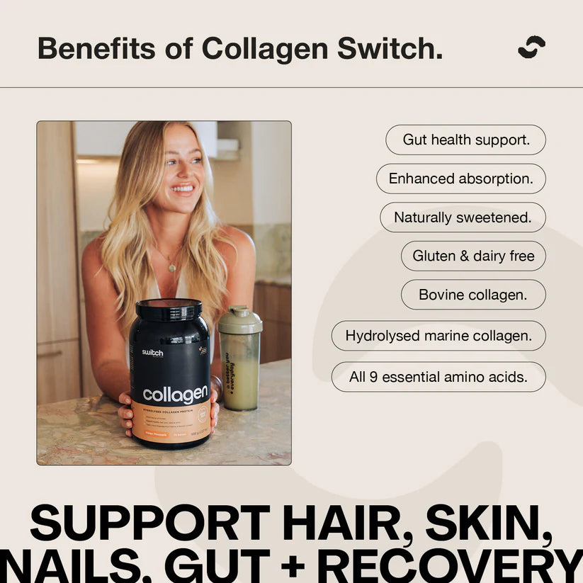 Switch Nutrition Collagen Protein - 250g (20 Serves) - Vanilla Crème