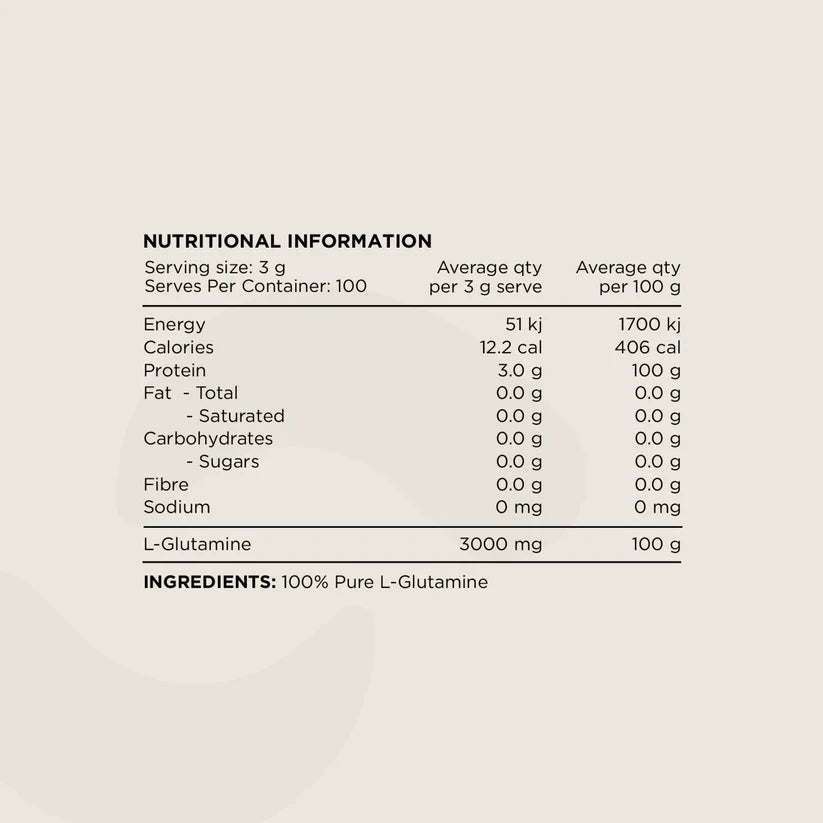 Switch Nutrition Glutamine Powder - 300g (100 Serves)
