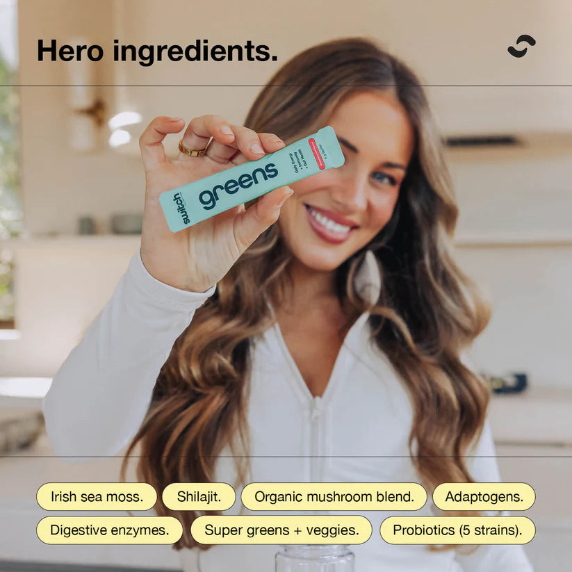 Switch Nutrition Greens Satchets - 20 x 5g Sachets - Mango Passionfruit