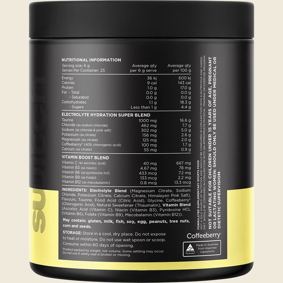 Switch Nutrition Hydrate Powder - 150g (25 Serves) - Lemon Lime