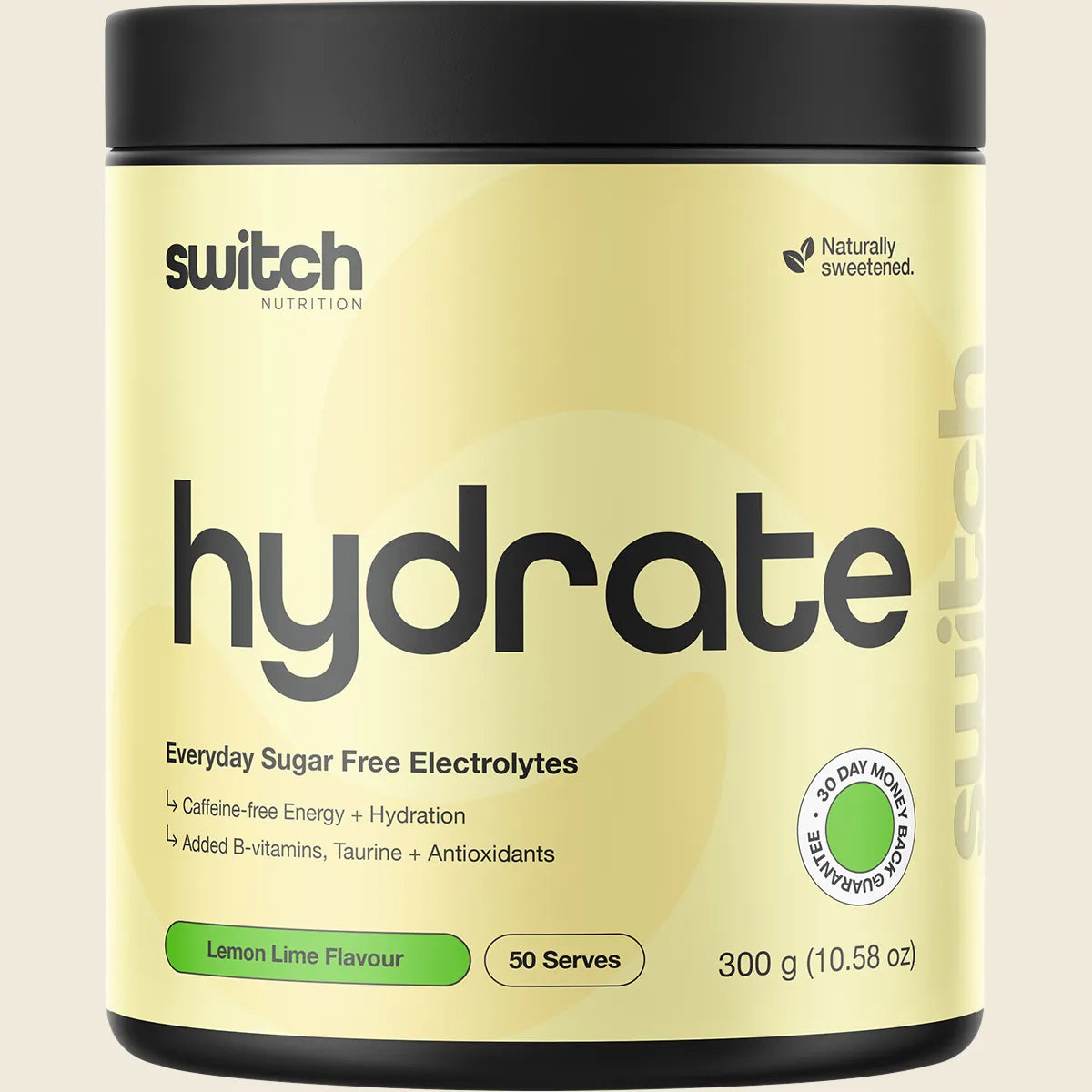 Switch Nutrition Hydrate Powder - 300g (50 Serves) - Lemon Lime