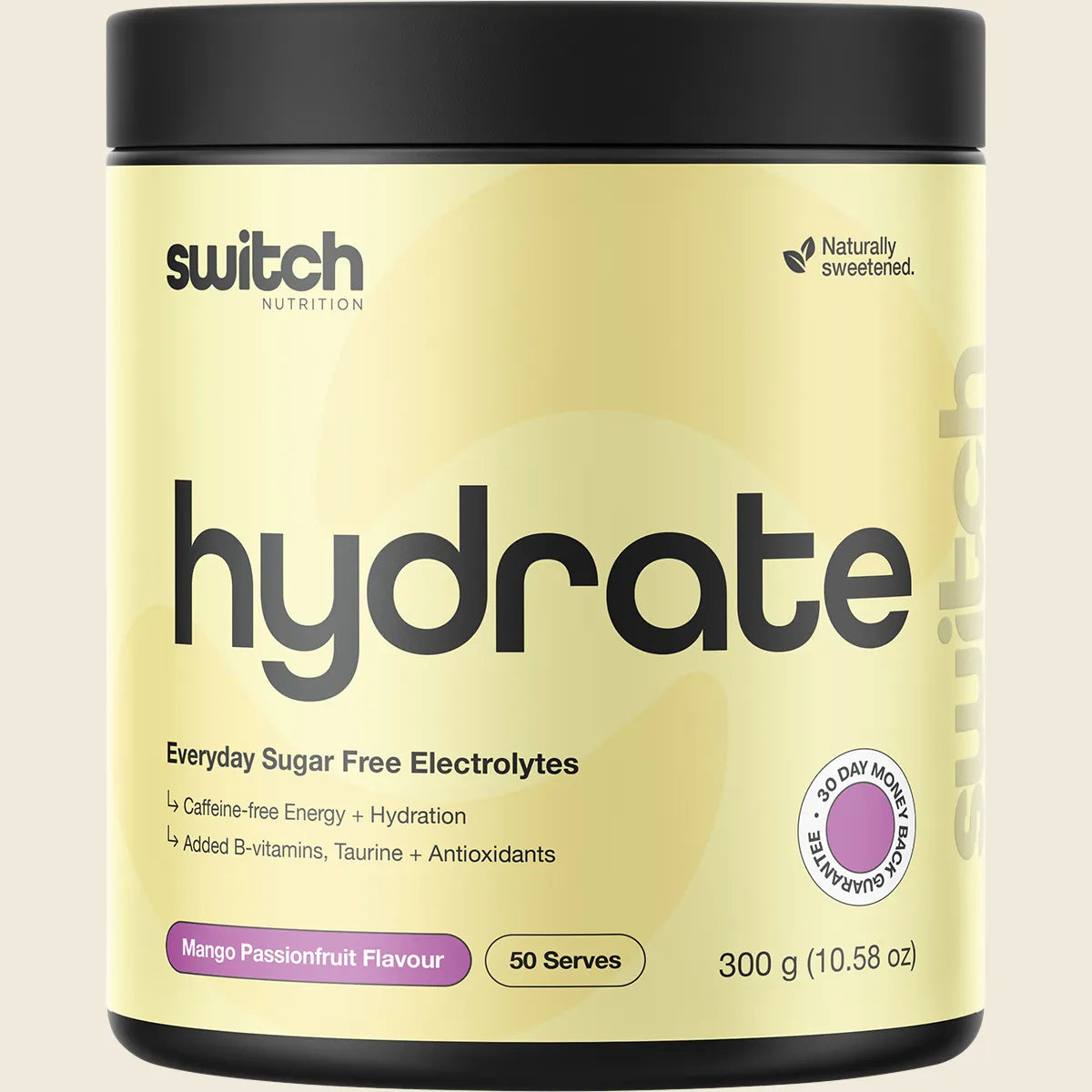 Switch Nutrition Hydrate Powder - 300g (50 Serves) - Mango Passionfruit