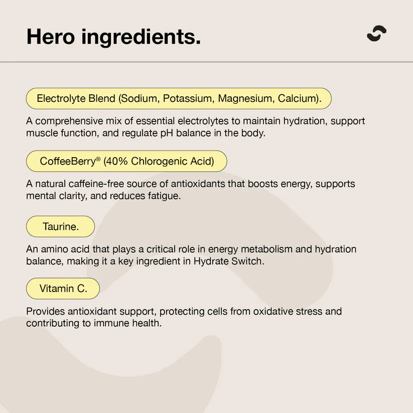 Switch Nutrition Hydrate Powder - 150g (25 Serves) - Mango Passionfruit