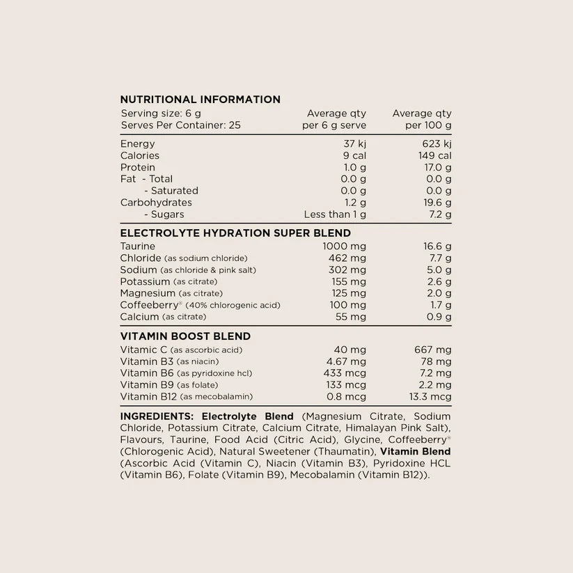 Switch Nutrition Hydrate Powder - 150g (25 Serves) - Kiwi Watermelon