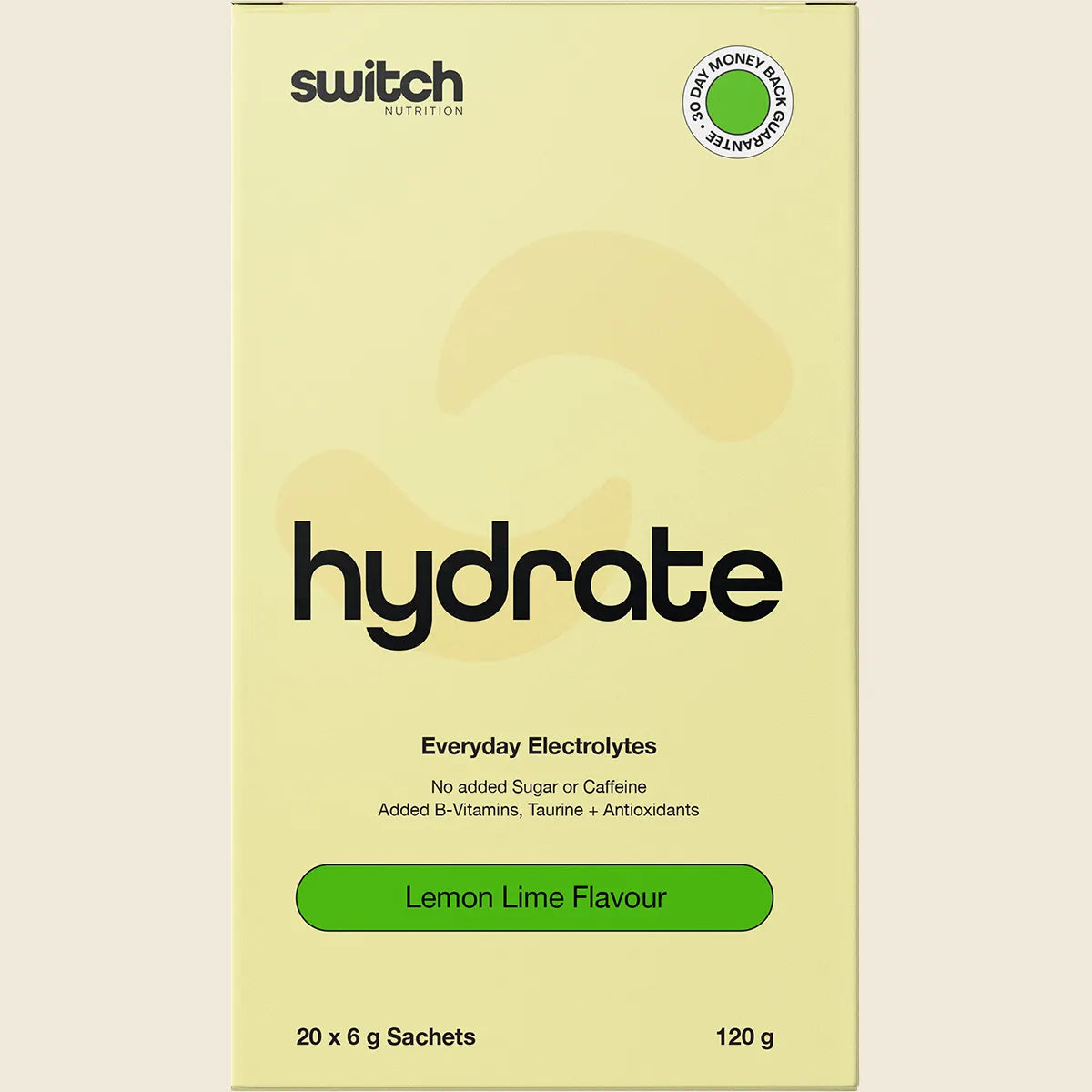 Switch Nutrition Hydrate Sachets - 20 x 8g Sachet - Lemon Lime