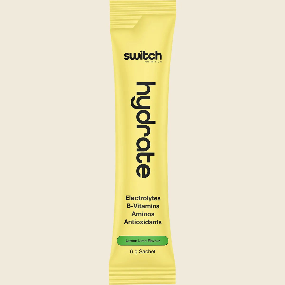 Switch Nutrition Hydrate Sachets - 20 x 8g Sachet - Lemon Lime