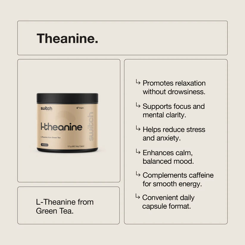 Switch Nutrition L-Theanine Caps - 200mg (60 Caps)