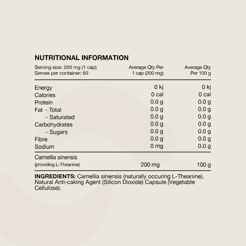 Switch Nutrition L-Theanine Caps - 200mg (60 Caps)
