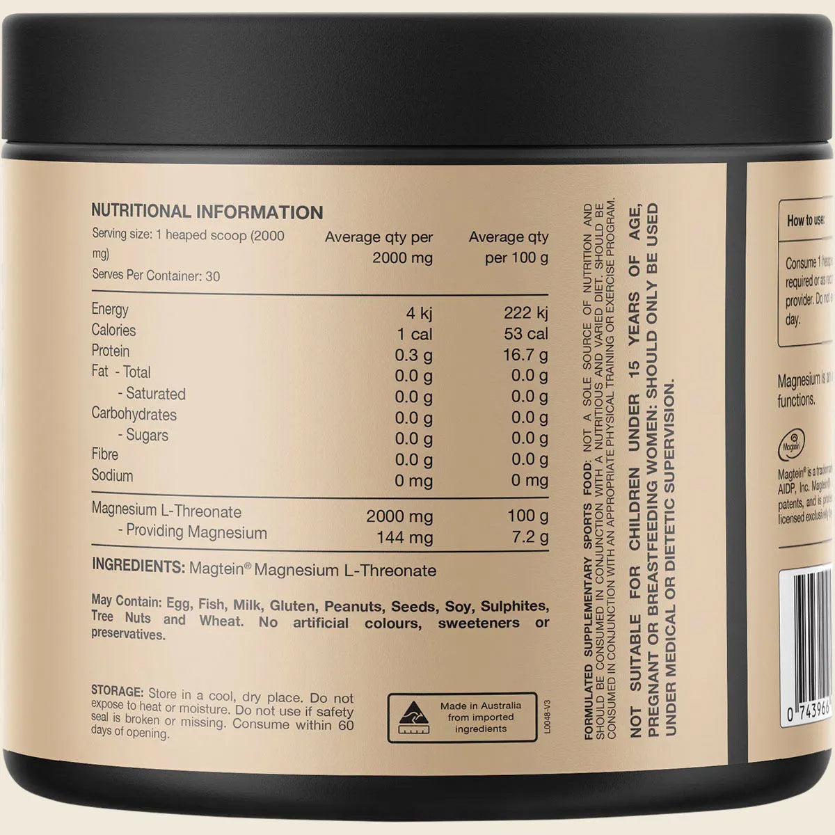 Switch Nutrition Mag gly Magnesium Glycinate - 67.7g (90 Caps)