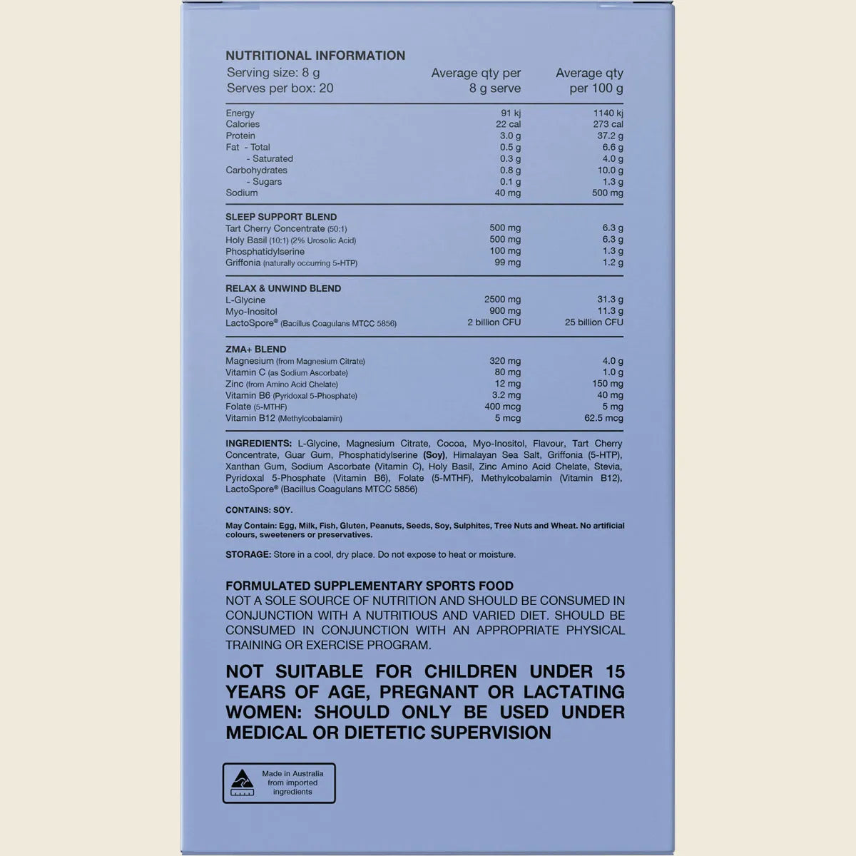 Switch Nutrition Sleep - 20 x 8g - Chocolate