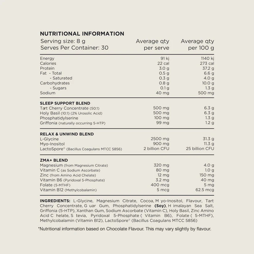 Switch Nutrition Sleep - 20 x 8g Sachets - Chocolate