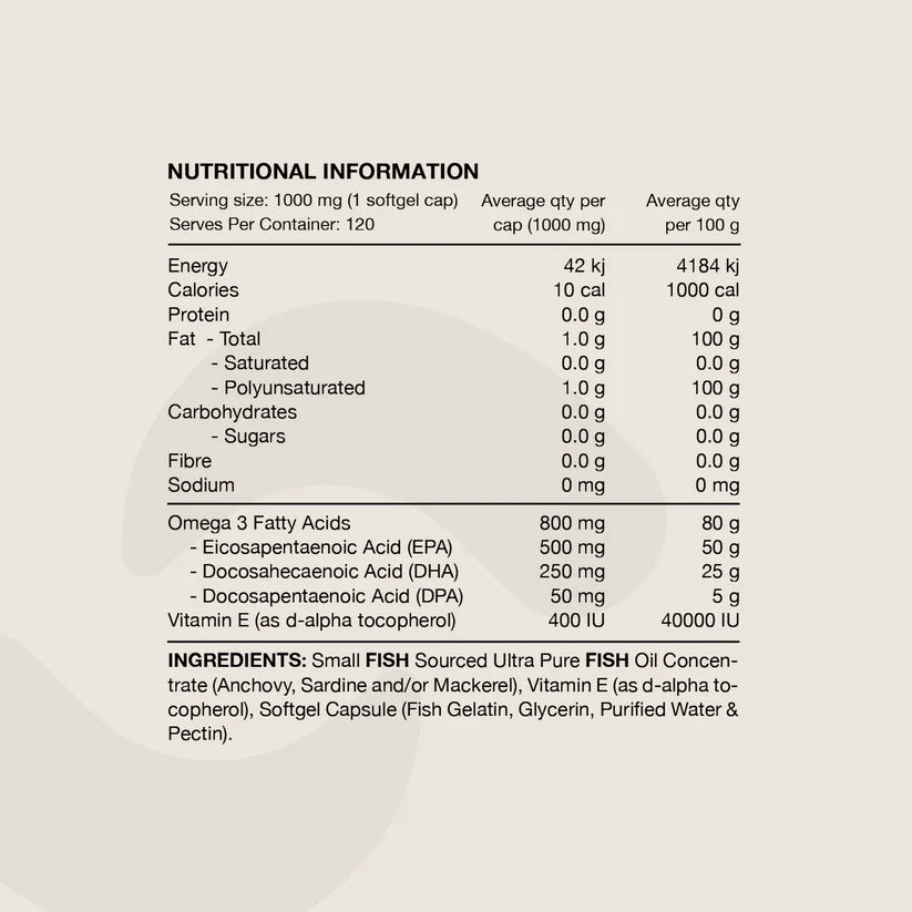 Switch Nutrition Ultra Fish Oil - 120 Soft Gel Caps