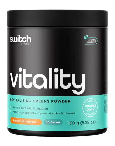 Switch Nutrition Vitality Tub - 150g (30 Serves) - Exotic Fruit