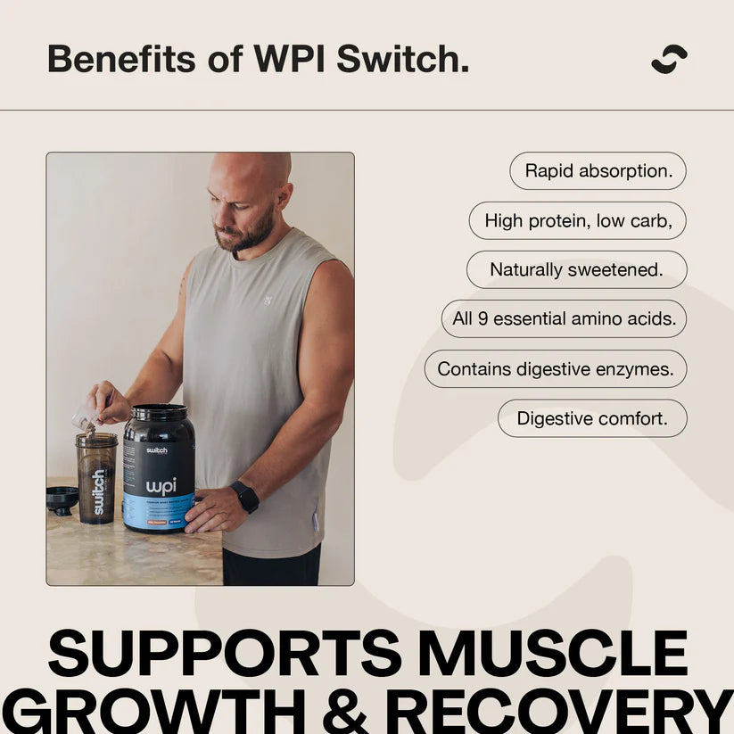 Switch Nutrition WPI Protein - 900g (30 Serves) - Vanilla Crème