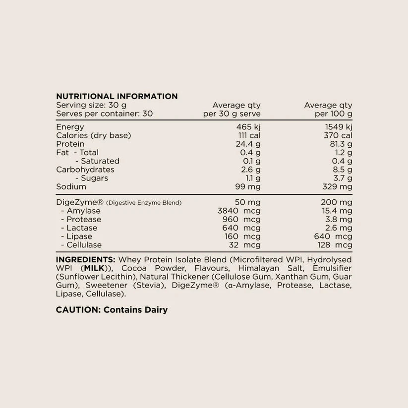 Switch Nutrition WPI Protein - 900g (30 Serves) - Vanilla Crème