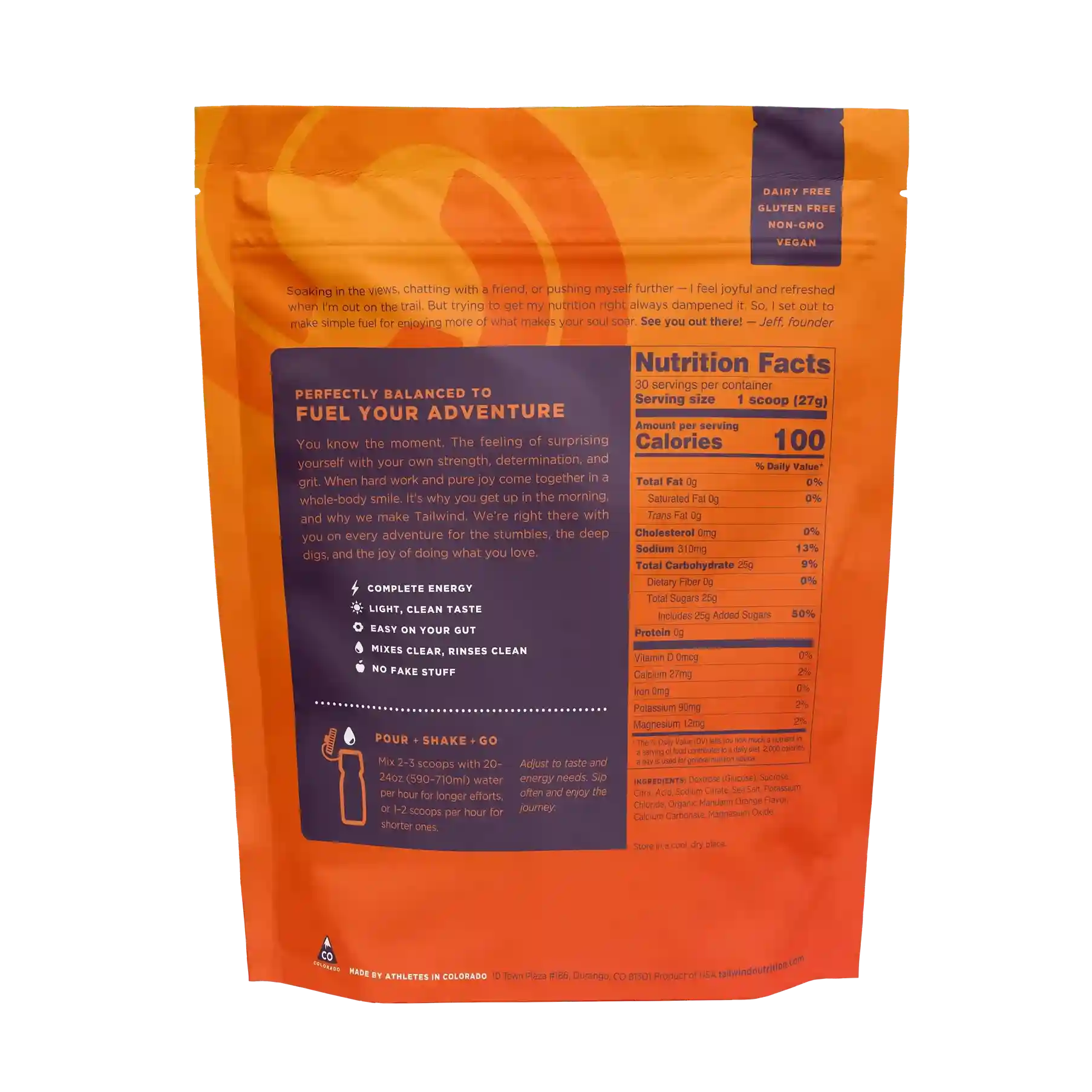 Tailwind Endurance Fuel - Mandarin Orange - 30 Serves