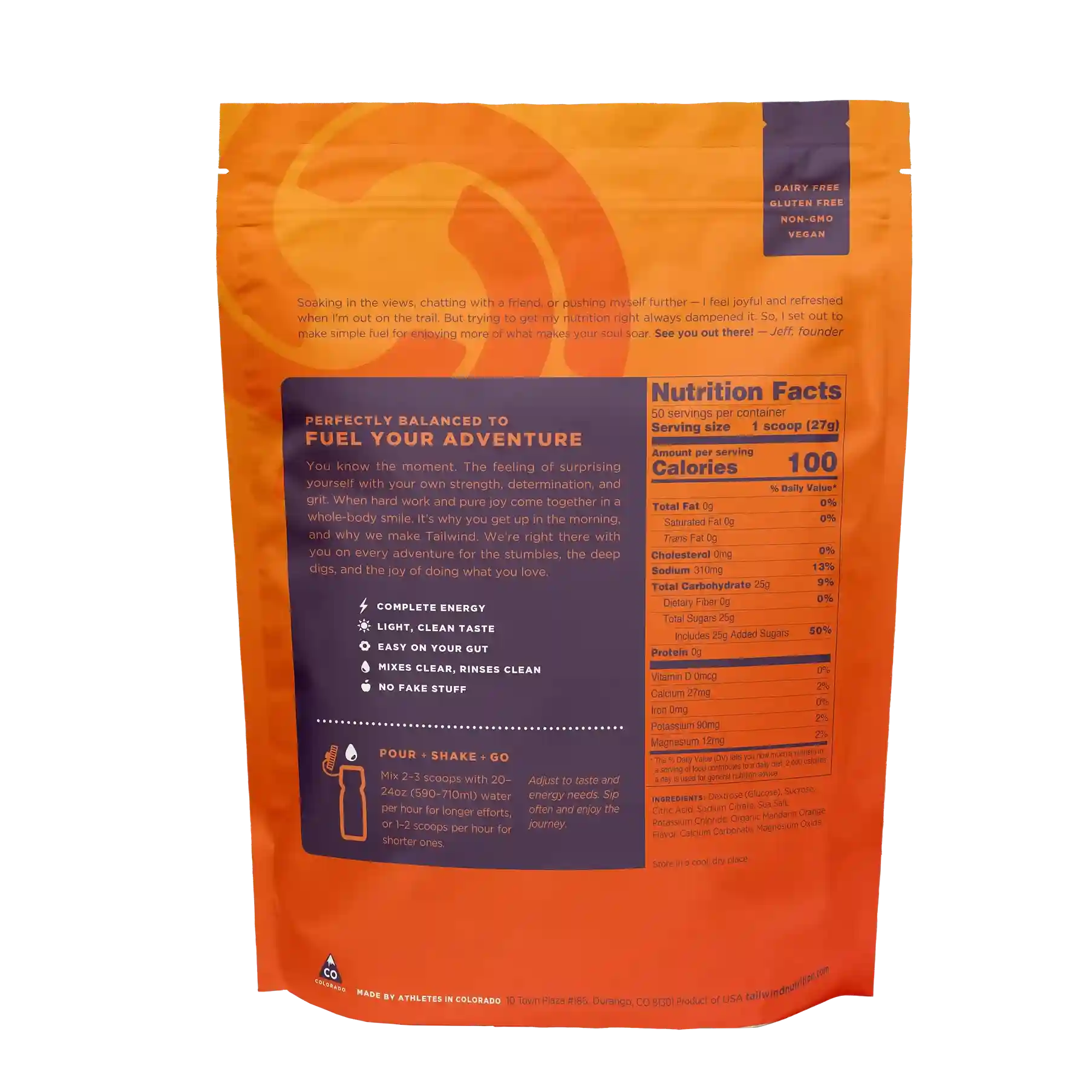 Tailwind Endurance Fuel - Mandarin Orange - 50 Serves