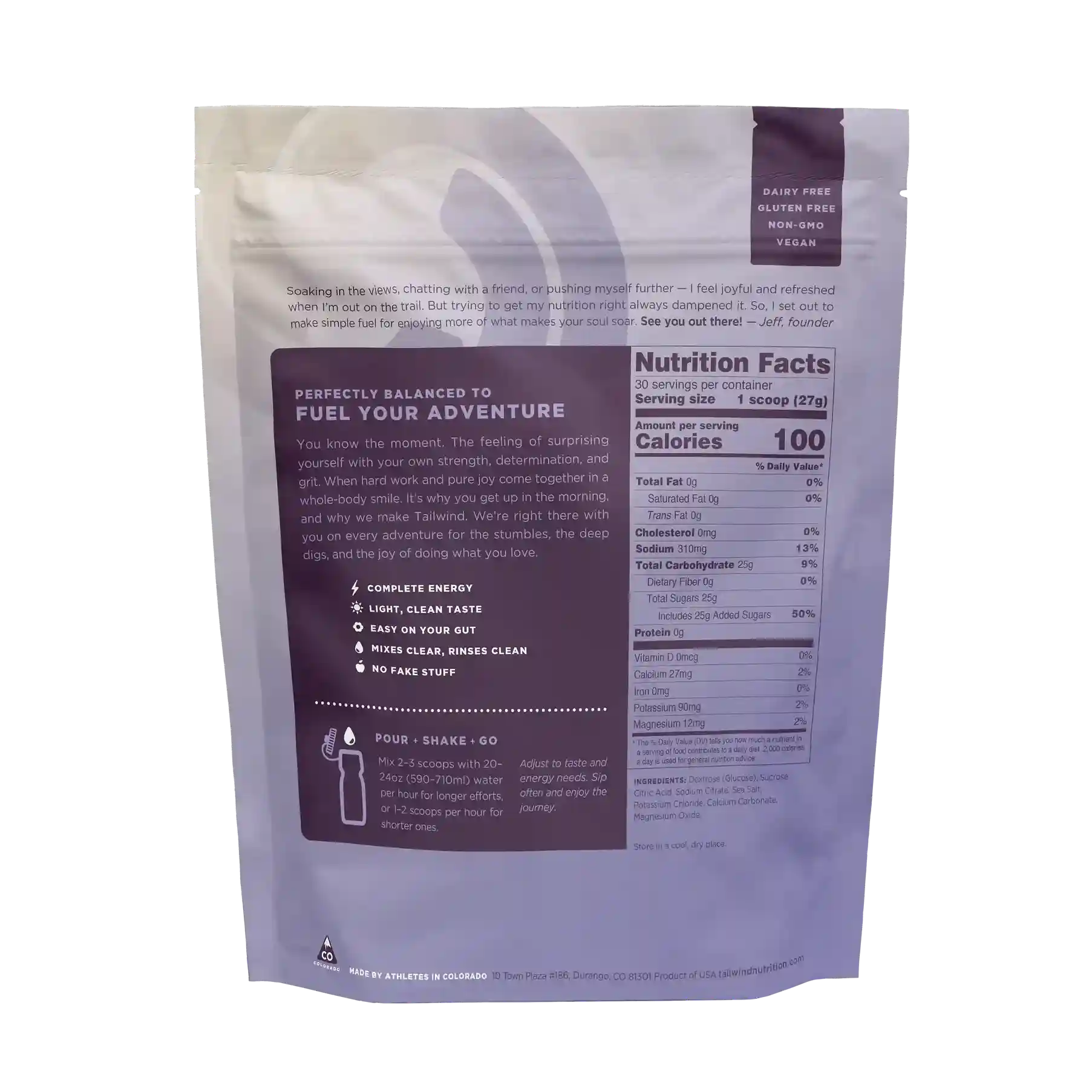 Tailwind Endurance Fuel - Naked (Unflavoured) - 30 Serves
