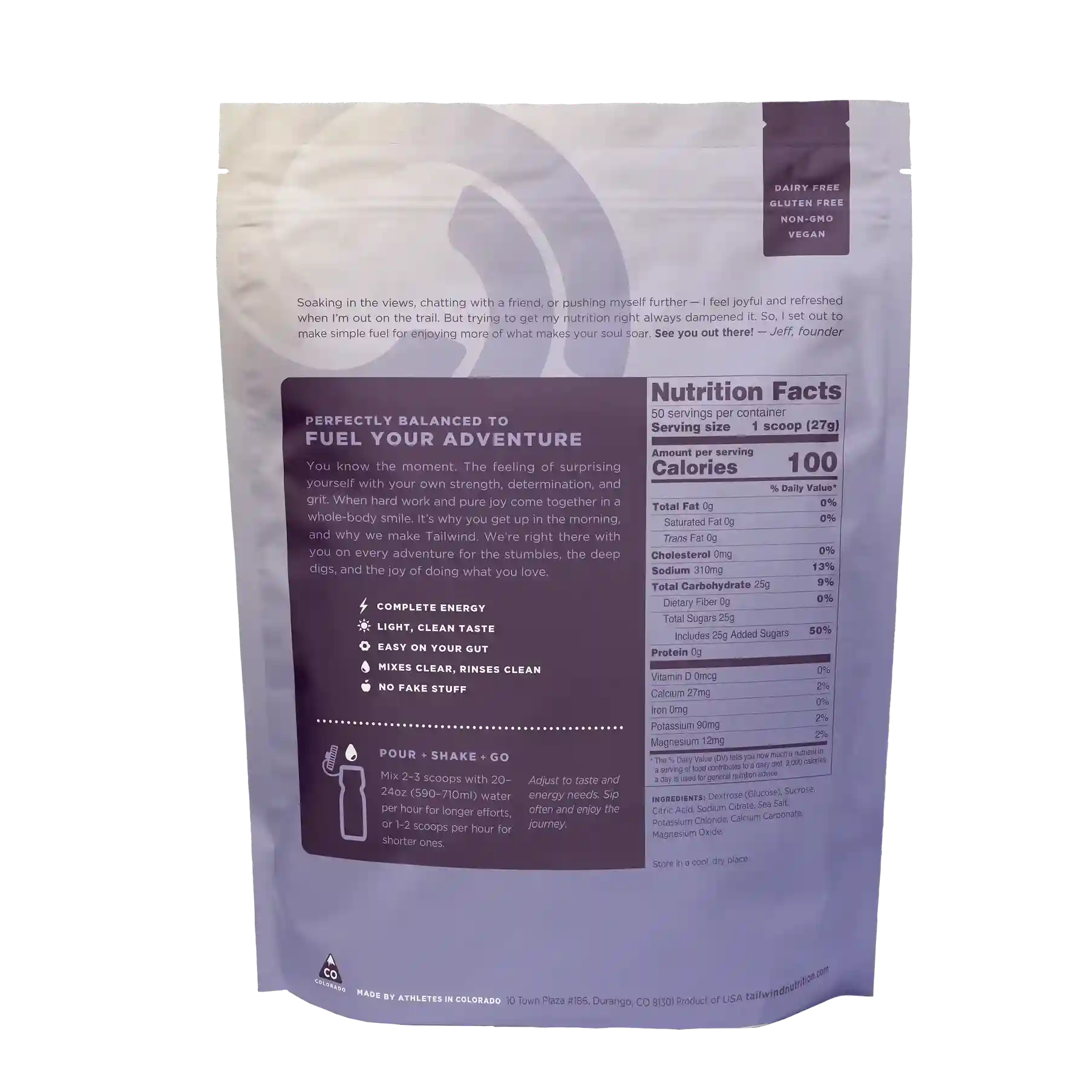 Tailwind Endurance Fuel - Naked (Unflavoured) - 50 Serves