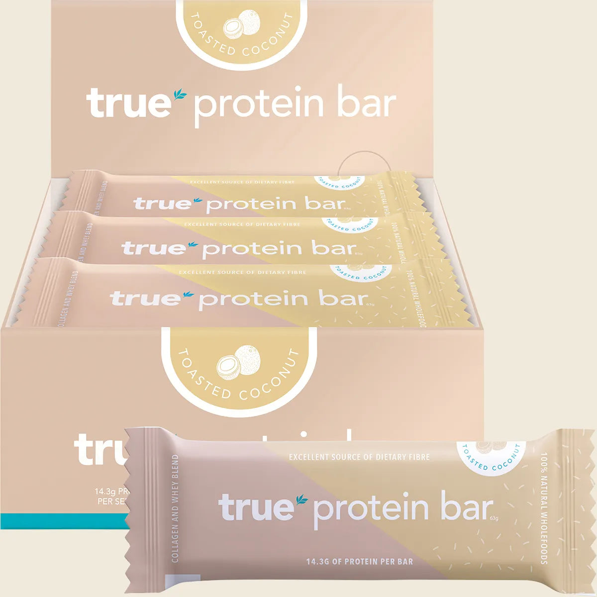 True Protein Bar - Toasted Coconut - 63g (Single)