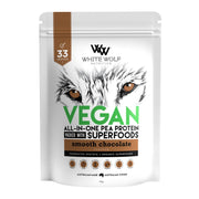 White Wolf Vegan All in One Pea Protein - Smooth Chocolate - 1kg (33 Serves)