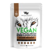 White Wolf Vegan All in One Pea Protein - Smooth Chocolate - 400g (13 Serves)