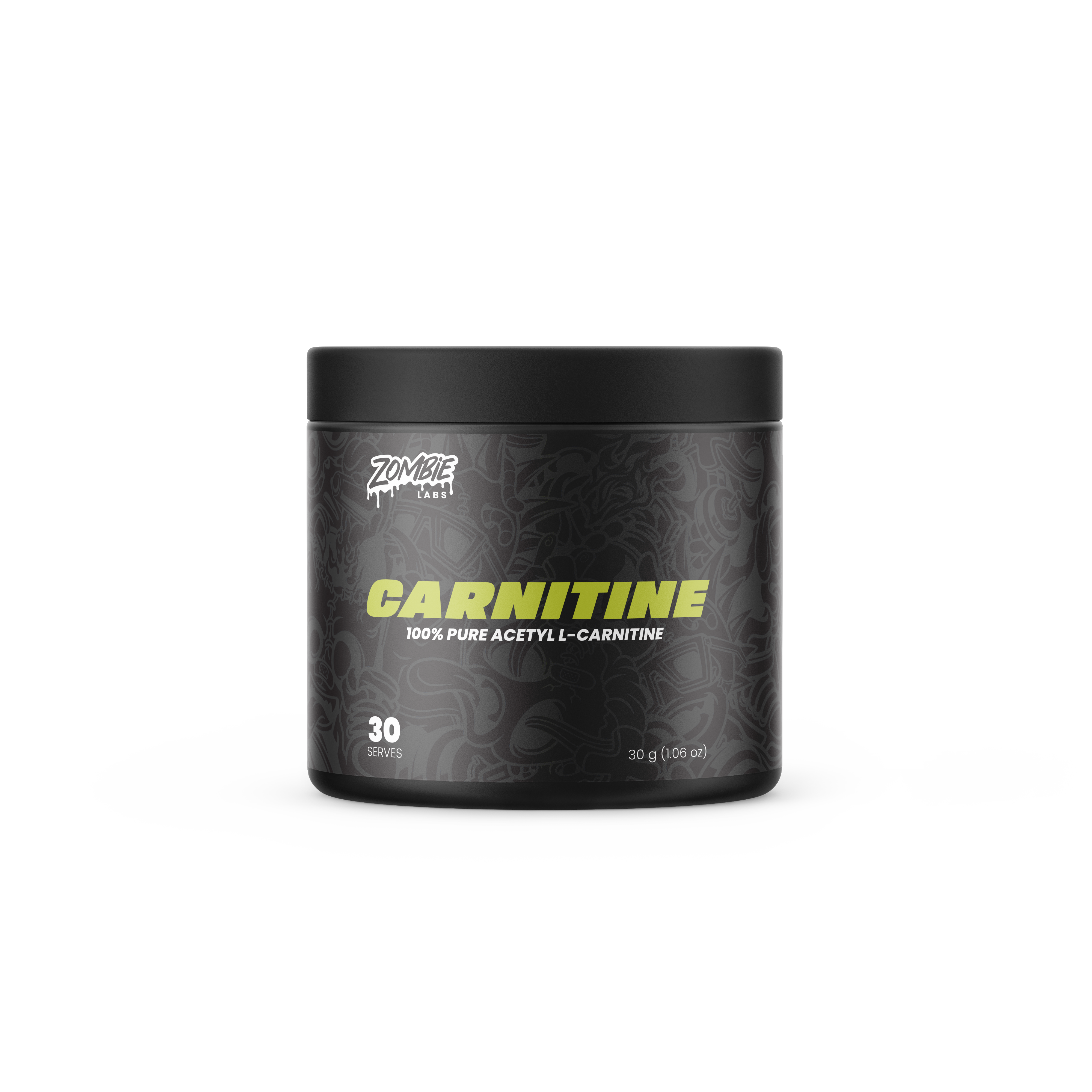Zombie Labs Carnitine 100% Pure Acetyl L-Carnitine - 30g (30 Serves)
