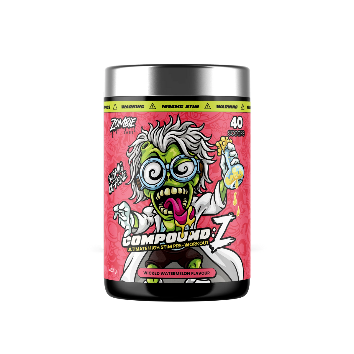 Zombie Labs Compound Z Ultimate High Stim Pre-Workout - 432g (40 Scoops) - Wicked Watermelon