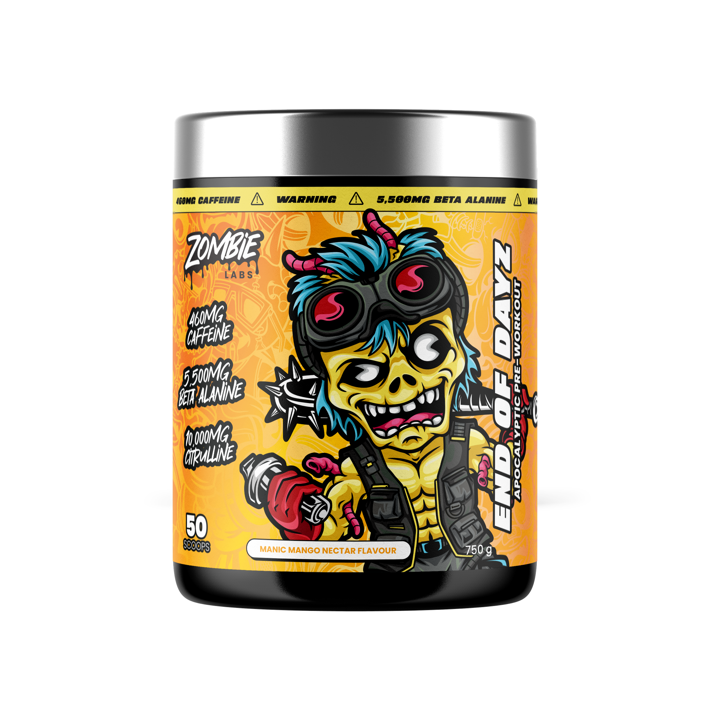 Zombie Labs End of Dayz Pre-Workout - 750g (50 Scoops) - Manic Mango Nectar
