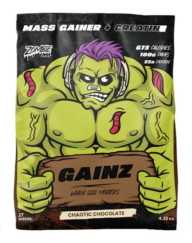 Zombie Labs Gainz Mass Gainer + Creatine - Chaotic Chocolate - 4.32g