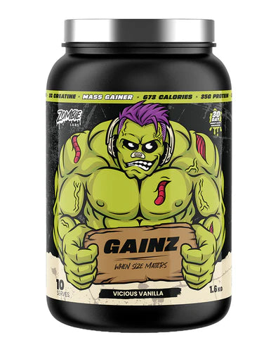 Zombie Labs Gainz Mass Gainer + Creatine - Vicious Vanilla - 1.6kg