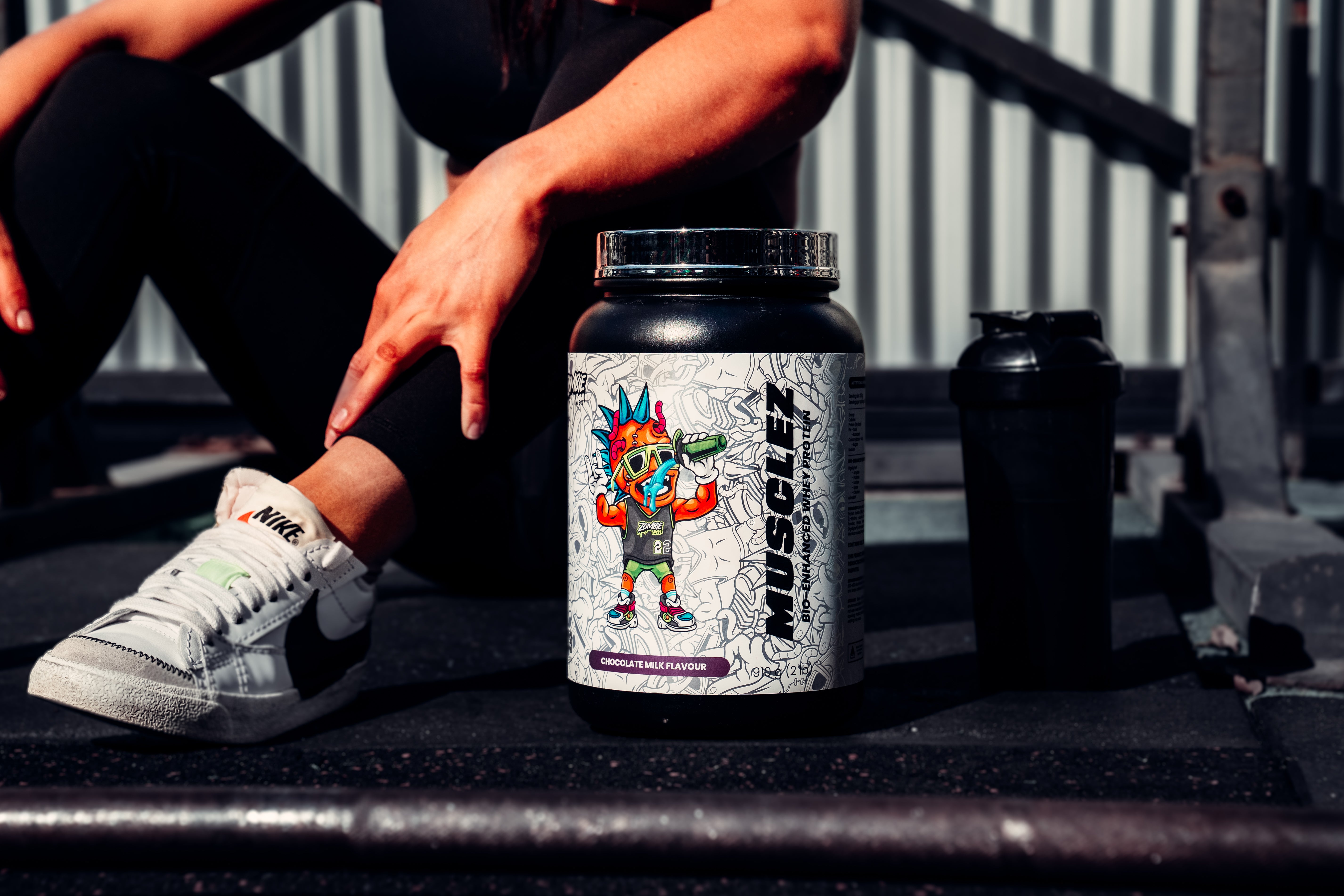 Zombie Labs Musclez Bio-Enhanced Whey Protein - 910g (28 Scoops) - Strawberry Milkshake