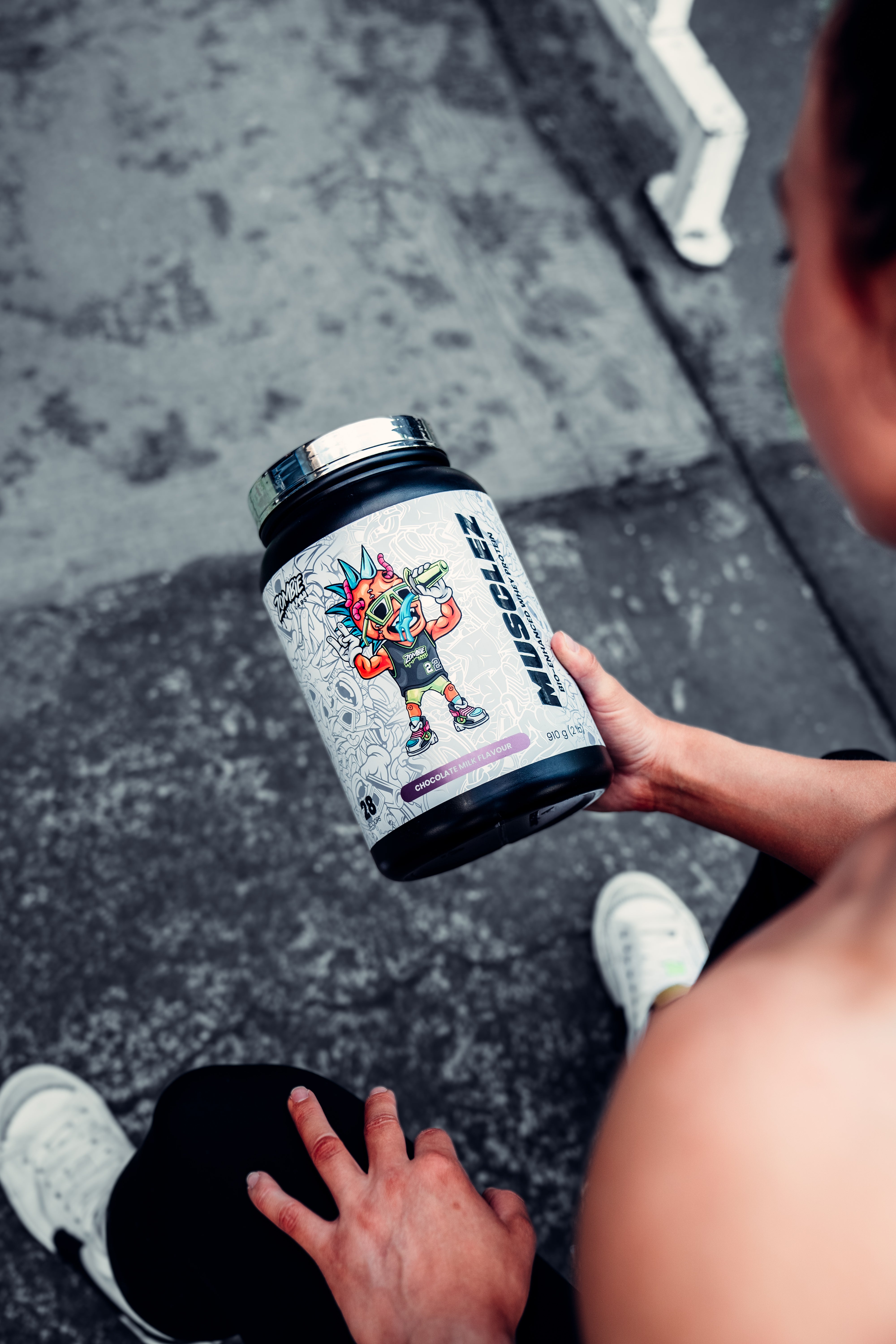 Zombie Labs Musclez Bio-Enhanced Whey Protein - 910g (28 Scoops) - Chocolate Milk