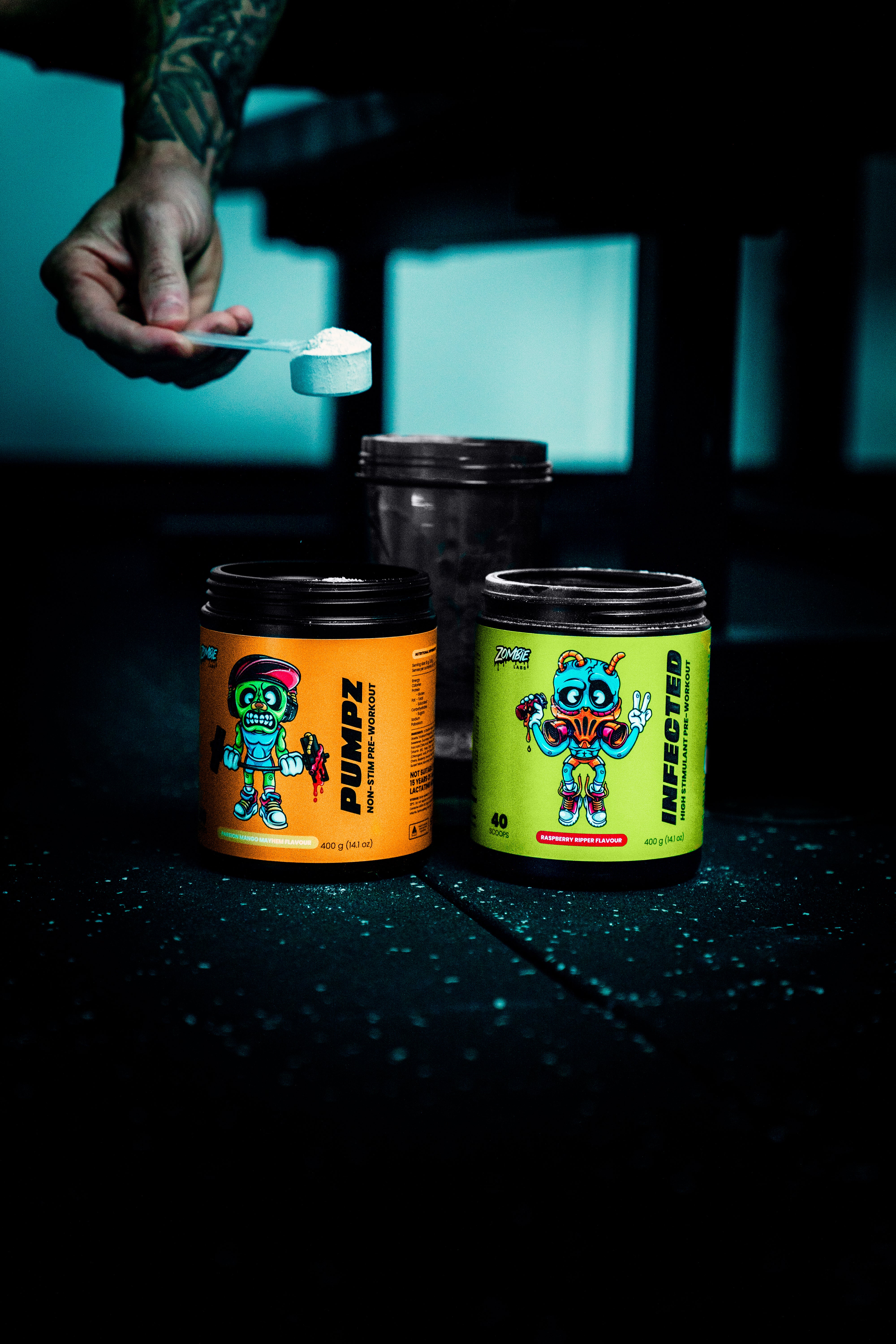 Zombie Labs Pumpz Non-Stim Pre-Workout - 400g (40 Scoops) - Raspberry Ripper