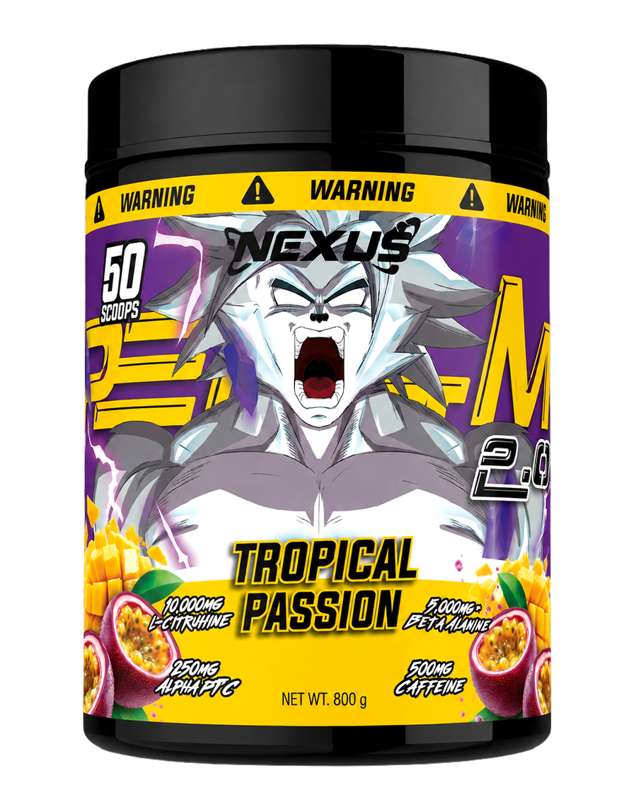 Nexus PER4M 2.0 High Stim Pre-Workout - 800g (50 Serves) - Tropical Passion